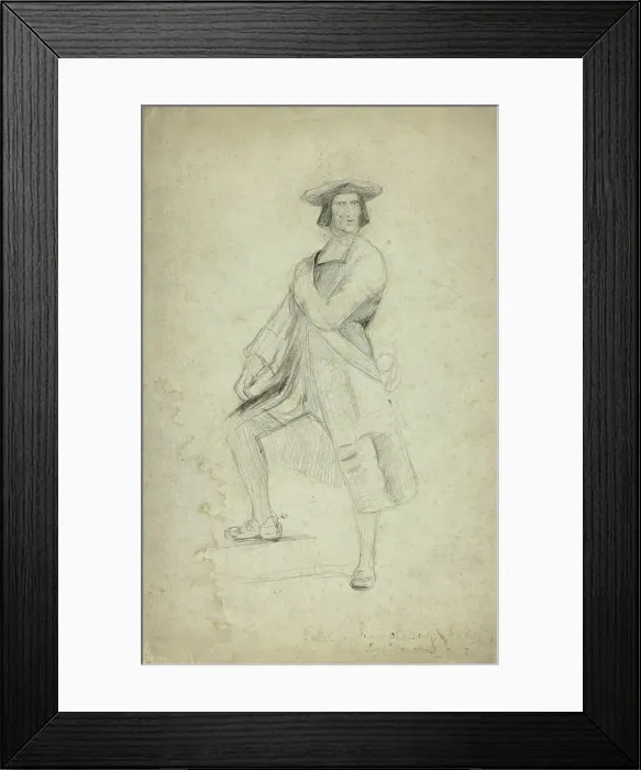 Framed Print : Study for Standing Man Wearing Sash and Striking Dramatic Pose, n.d. Creator: Thomas Duncan Framed Print : Study for Standing Man Wearing Sash and Striking Dramatic Pose, n.d. Creator: Thomas Duncan