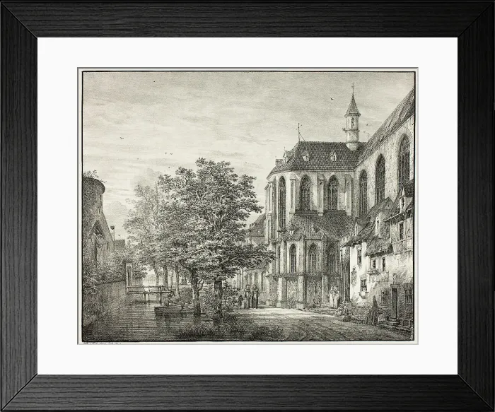 Framed Print : Parish Church at Boppard on the Rhine, 1822. Creator: Domenico Quaglio II Framed Print : Parish Church at Boppard on the Rhine, 1822. Creator: Domenico Quaglio II