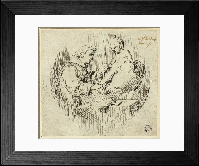 Framed Print : Saint Anthony of Padua with the Infant Jesus, n.d. Creator: Antonio del Castillo y Saavedra Framed Print : Saint Anthony of Padua with the Infant Jesus, n.d. Creator: Antonio del Castillo y Saavedra