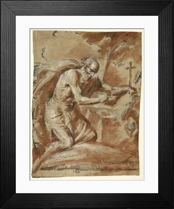 Framed Print : Saint Jerome, n.d. Creator: Jusepe de Ribera Framed Print : Saint Jerome, n.d. Creator: Jusepe de Ribera