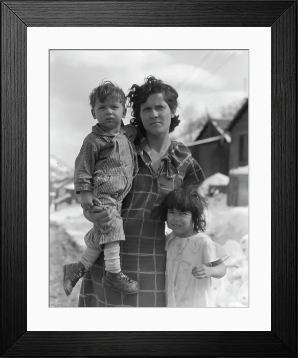 Framed Print : Home and family of a Utah coal miner...near Price, Utah, 1936. Creator: Dorothea Lange Framed Print : Home and family of a Utah coal miner...near Price, Utah, 1936. Creator: Dorothea Lange