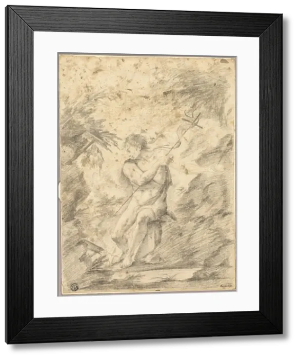 Framed Print : St. John the Baptist, n.d. Creators: Guido Reni, Pietro Testa Framed Print : St. John the Baptist, n.d. Creators: Guido Reni, Pietro Testa
