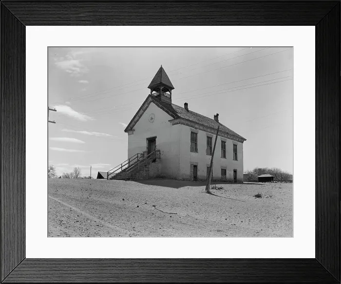 Framed Print : The church in the center of town (Mormon), Escalante, Utah, 1936. Creator: Dorothea Lange Framed Print : The church in the center of town (Mormon), Escalante, Utah, 1936. Creator: Dorothea Lange
