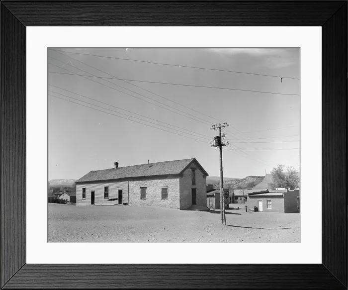 Framed Print : High school in Escalante, Utah, 1936. Creator: Dorothea Lange Framed Print : High school in Escalante, Utah, 1936. Creator: Dorothea Lange