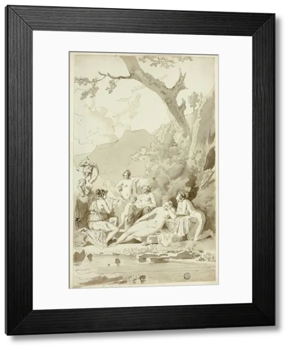 Framed Print : Nymphs in a Wooded Grove, n.d. Creator: Juan Cristobal Framed Print : Nymphs in a Wooded Grove, n.d. Creator: Juan Cristobal