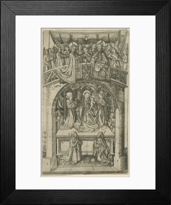 Framed Print : The Large Einsiedeln Madonna, 1466. Creator: Master ES Framed Print : The Large Einsiedeln Madonna, 1466. Creator: Master ES