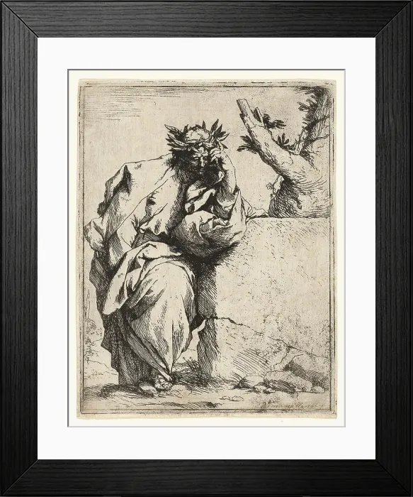 Framed Print : The Poet, 1620-30. Creator: Jusepe de Ribera Framed Print : The Poet, 1620-30. Creator: Jusepe de Ribera