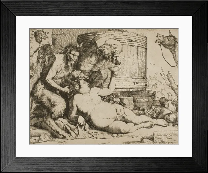 Framed Print : Silenus at the Wine Vat, 1628. Creator: Jusepe de Ribera Framed Print : Silenus at the Wine Vat, 1628. Creator: Jusepe de Ribera