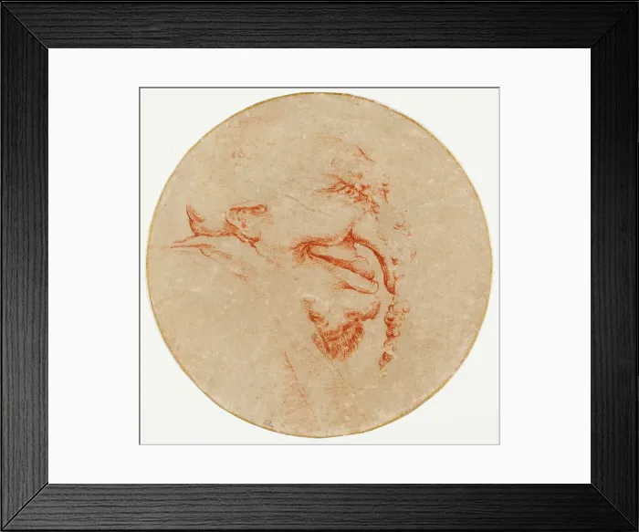 Framed Print : Untitled (Caricature), n.d. Creators: Salvator Rosa, Jusepe de Ribera Framed Print : Untitled (Caricature), n.d. Creators: Salvator Rosa, Jusepe de Ribera