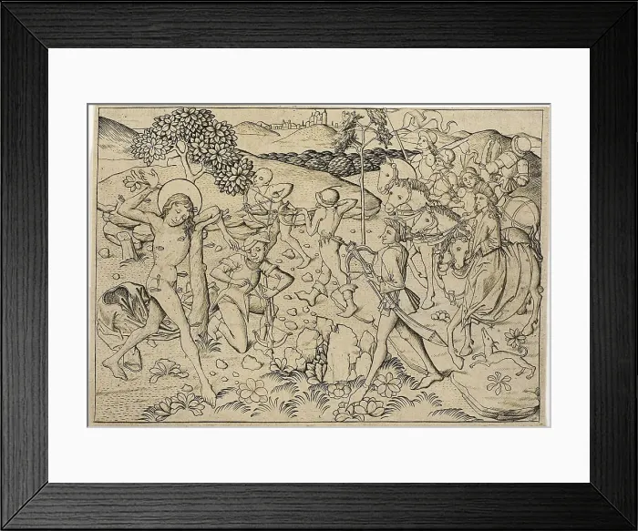 Framed Print : The Martyrdom of Saint Sebastian, 1450-60. Creator: Master ES