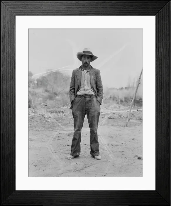 Framed Print : Mexican field worker, father of six, Imperial Valley, Riverside County, California, 1935. Creator: Dorothea Lange Framed Print : Mexican field worker, father of six, Imperial Valley, Riverside County, California, 1935. Creator: Dorothea Lange