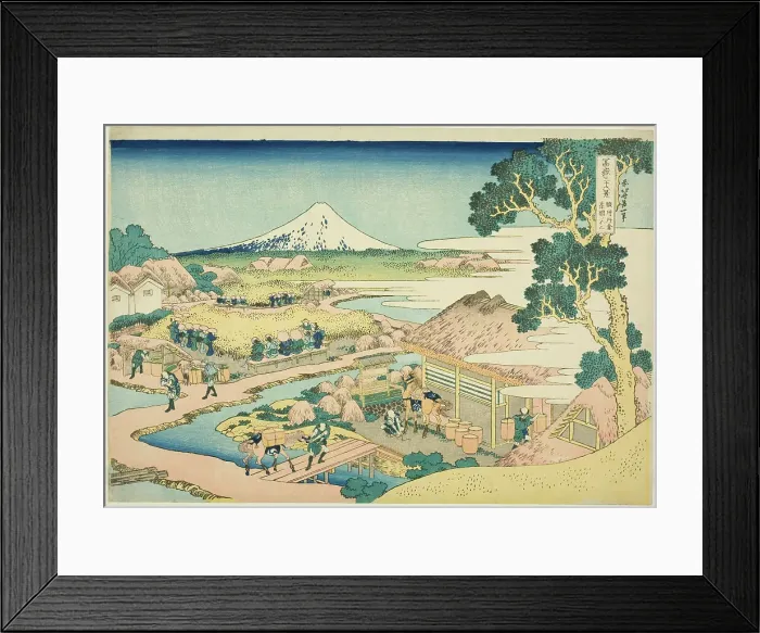 Framed Print : The Tea Plantation of Katakura in Suruga Province (Sunshu Katakura chaen no Fuji)... c. 1830 / 33. Creator: Hokusai Framed Print : The Tea Plantation of Katakura in Suruga Province (Sunshu Katakura chaen no Fuji)... c. 1830 / 33. Creator: Hokusai