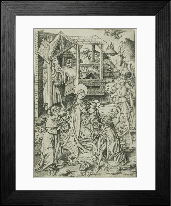 Framed Print : The Adoration of the Magi, 1460-65. Creator: Master ES Framed Print : The Adoration of the Magi, 1460-65. Creator: Master ES
