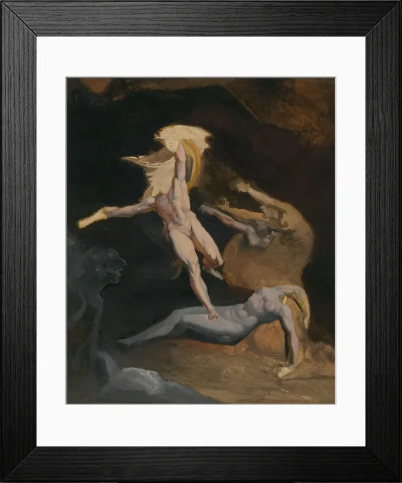 Framed Print : Perseus Starting from the Cave of the Gorgons, c.1816. Creator: Henry Fuseli Framed Print : Perseus Starting from the Cave of the Gorgons, c.1816. Creator: Henry Fuseli