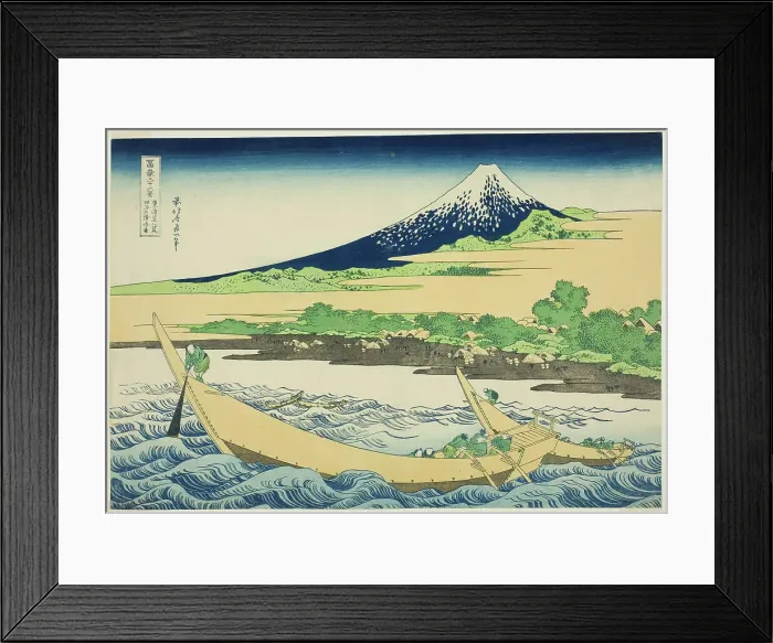 Framed Print : Taganoura Bay near Ejiri on the Tokaido (Tokaido Ejiri tagonoura ryakuzu), from the... c. 1830 / 33. Creator: Hokusai Framed Print : Taganoura Bay near Ejiri on the Tokaido (Tokaido Ejiri tagonoura ryakuzu), from the... c. 1830 / 33. Creator: Hokusai