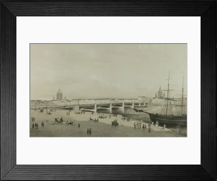 Framed Print : Annunciation Bridge in St. Petersburg, c. 1820. Creator: C. Schultz Framed Print : Annunciation Bridge in St. Petersburg, c. 1820. Creator: C. Schultz