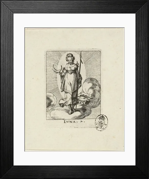 Framed Print : Luna, plate seven from Der VII Planeten, n.d. Creator: Conrad Meyer Framed Print : Luna, plate seven from Der VII Planeten, n.d. Creator: Conrad Meyer