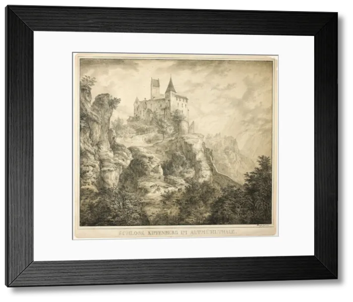 Framed Print : Kipfenberg Castle in the Valley of Altmühl, 1818. Creator: Domenico Quaglio II Framed Print : Kipfenberg Castle in the Valley of Altmühl, 1818. Creator: Domenico Quaglio II