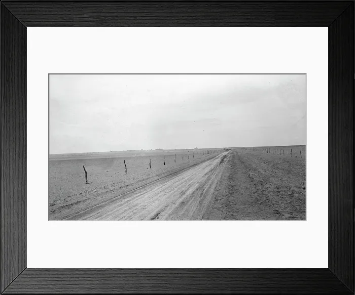 Framed Print : Typical view of the rolling character of the area, New Mexico, 1935. Creator: Dorothea Lange Framed Print : Typical view of the rolling character of the area, New Mexico, 1935. Creator: Dorothea Lange