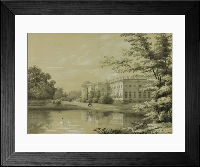 Framed Print : The Palace of Alexandre at Tzarskoé-sélo, c. 1820. Creator: C. Schultz Framed Print : The Palace of Alexandre at Tzarskoé-sélo, c. 1820. Creator: C. Schultz