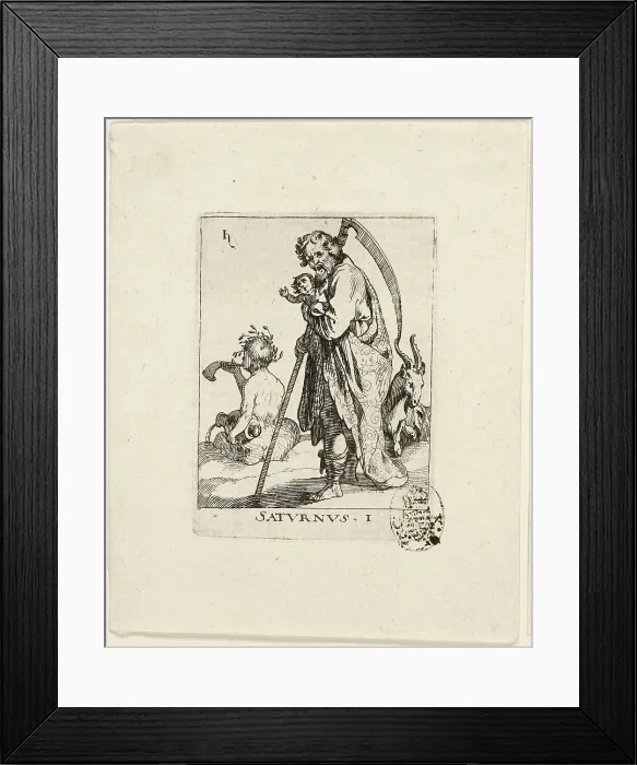 Framed Print : Saturnus, plate one from Der VII Planeten, n.d. Creator: Conrad Meyer Framed Print : Saturnus, plate one from Der VII Planeten, n.d. Creator: Conrad Meyer