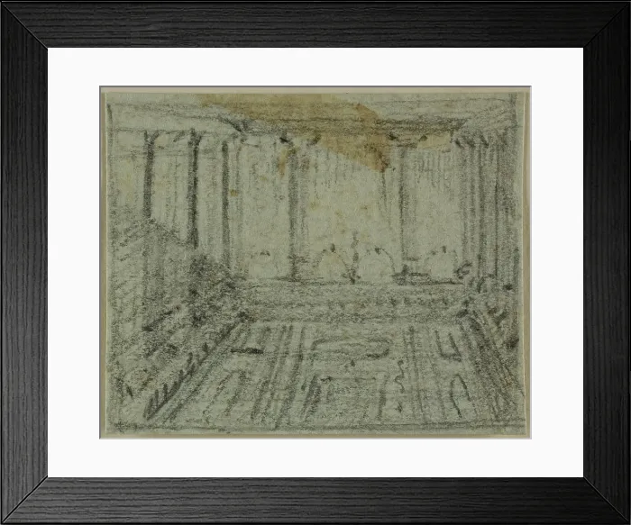 Framed Print : Portico, n.d. Creator: Domenico Quaglio II Framed Print : Portico, n.d. Creator: Domenico Quaglio II
