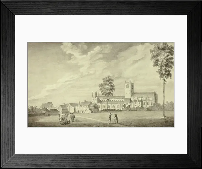 Framed Print : Old Abbey Church, 18th century. Creator: Ralph Bullock Framed Print : Old Abbey Church, 18th century. Creator: Ralph Bullock