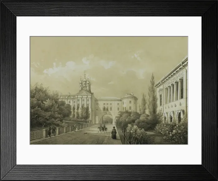 Framed Print : The Church at the Tsarskoé-Sélo Palace, c. 1820. Creator: C. Schultz Framed Print : The Church at the Tsarskoé-Sélo Palace, c. 1820. Creator: C. Schultz