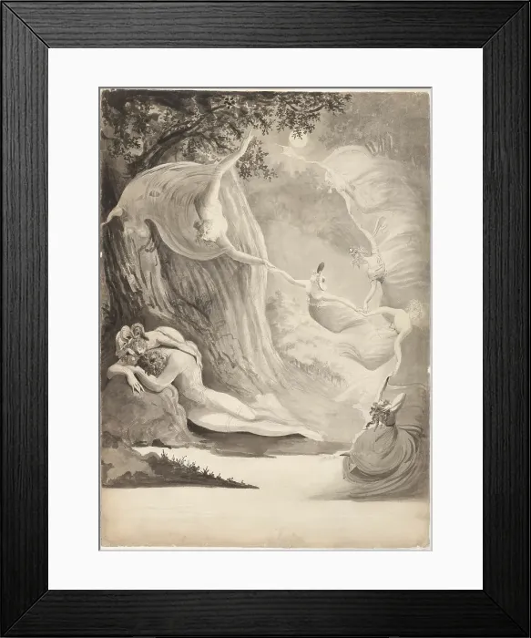 Framed Print : The Shepherd's Dream, c.1820. Creator: Georgina North Framed Print : The Shepherd's Dream, c.1820. Creator: Georgina North