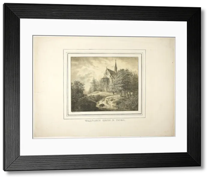 Framed Print : Church of the Pilgrimage in the Tirol, 1818. Creator: Domenico Quaglio II Framed Print : Church of the Pilgrimage in the Tirol, 1818. Creator: Domenico Quaglio II