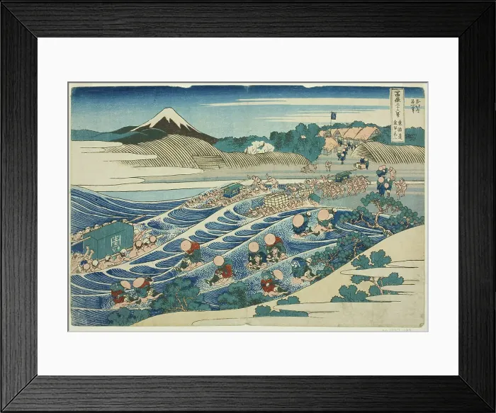 Framed Print : Fuji from Kanaya on the Tokaido (Tokaido Kanaya no Fuji), from the series Thirty-six... c. 1830 / 32. Creator: Hokusai Framed Print : Fuji from Kanaya on the Tokaido (Tokaido Kanaya no Fuji), from the series Thirty-six... c. 1830 / 32. Creator: Hokusai