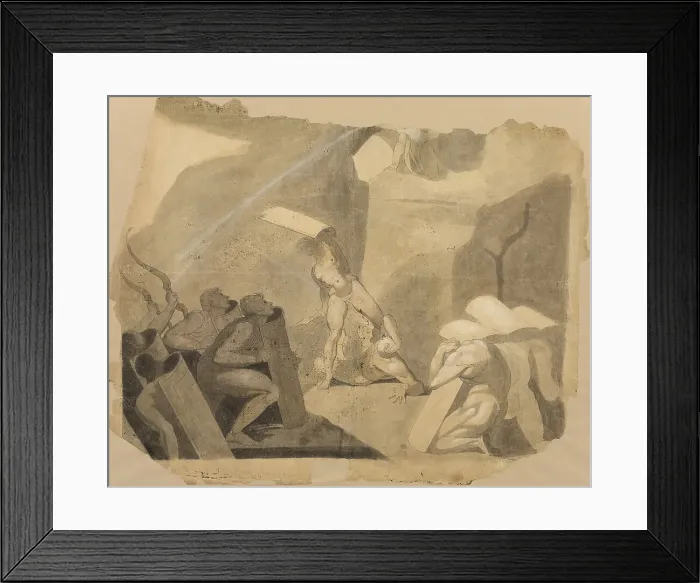Framed Print : Titans Storming Mount Olympus, c.1770-72. Creator: Henry Fuseli Framed Print : Titans Storming Mount Olympus, c.1770-72. Creator: Henry Fuseli