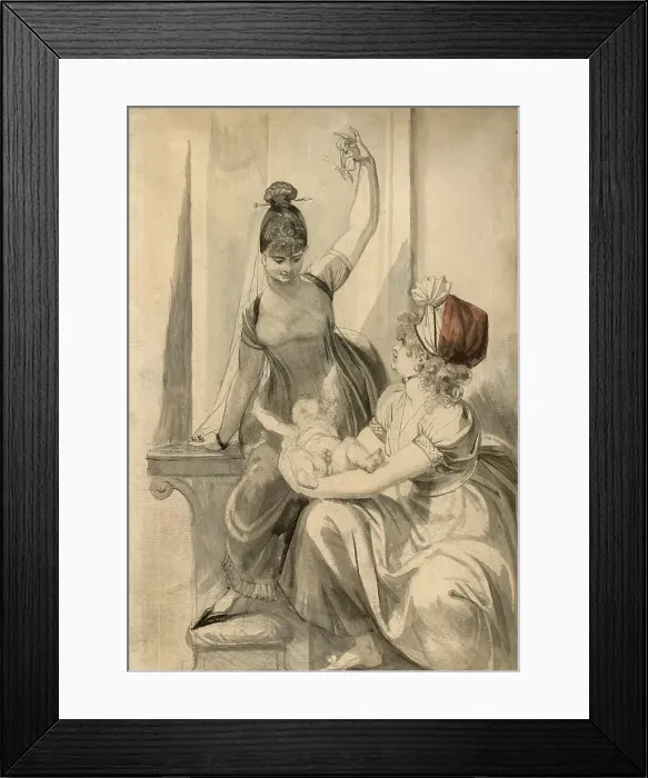Framed Print : Mother and Her Family in the Country, 1806 / 07. Creator: Henry Fuseli Framed Print : Mother and Her Family in the Country, 1806 / 07. Creator: Henry Fuseli