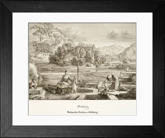 Framed Print : Monday: Rosenecker Garden before Salzburg, 1823. Creator: Ferdinand Olivier Framed Print : Monday: Rosenecker Garden before Salzburg, 1823. Creator: Ferdinand Olivier