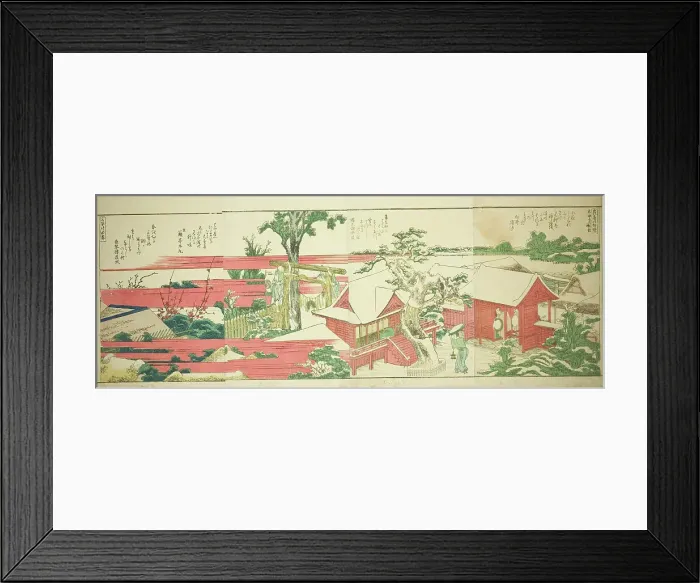 Framed Print : Pages from the illustrated book Panoramic Views along the Banks of the Sumida...1801, 1804, or 806. Creator: Hokusai. Pages from the illustrated book Panoramic Views along the Banks of the Sumida...1801, 1804, or 806. Creator: Hokusai Framed Print : Pages from the illustrated book Panoramic Views along the Banks of the Sumida...1801, 1804, or 806. Creator: Hokusai. Pages from the illustrated book Panoramic Views along the Banks of the Sumida...1801, 1804, or 806. Creator: Hokusai