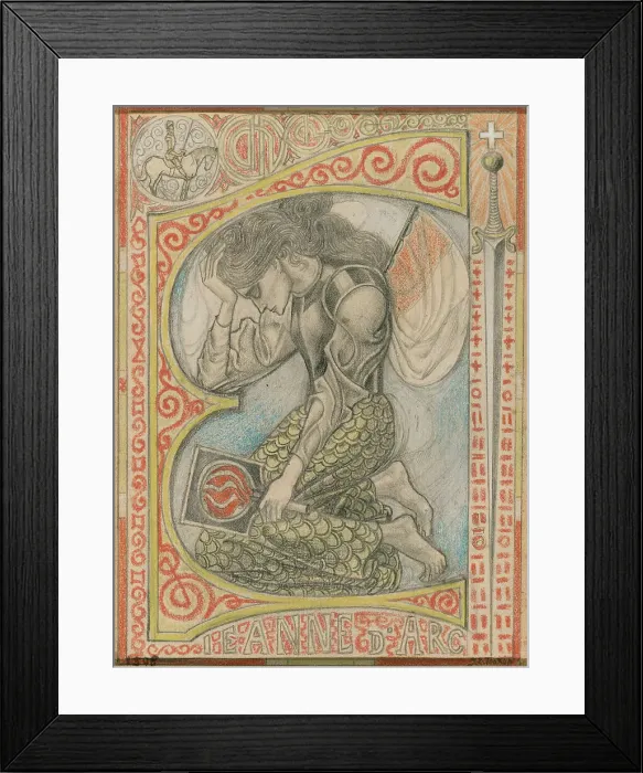 Framed Print : Joan of Arc, 1898. Creator: Jan Toorop