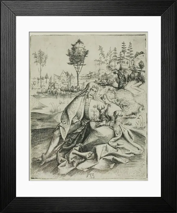 Framed Print : Two Lovers, c. 1500. Creator: Master MZ Framed Print : Two Lovers, c. 1500. Creator: Master MZ