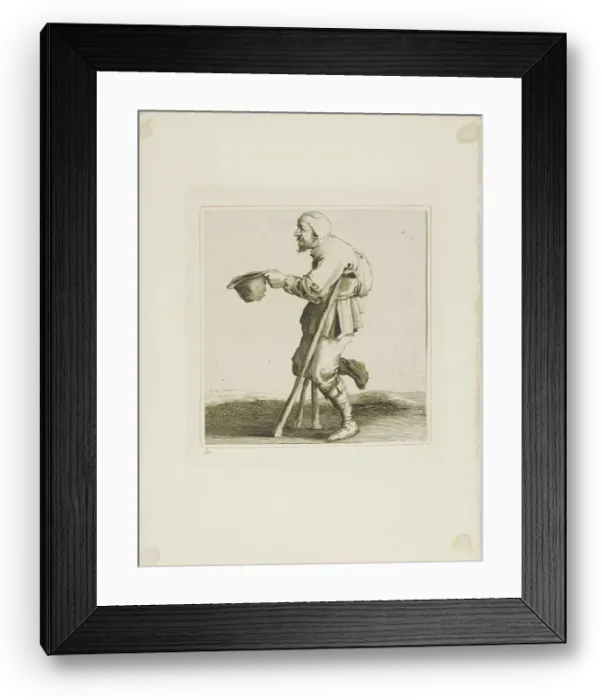 Framed Print : Lame Beggar Asking for Alms, from T is al verwart-gaern (It's already confusing), n.d. Creator: Pieter Jansz. Quast Framed Print : Lame Beggar Asking for Alms, from T is al verwart-gaern (It's already confusing), n.d. Creator: Pieter Jansz. Quast