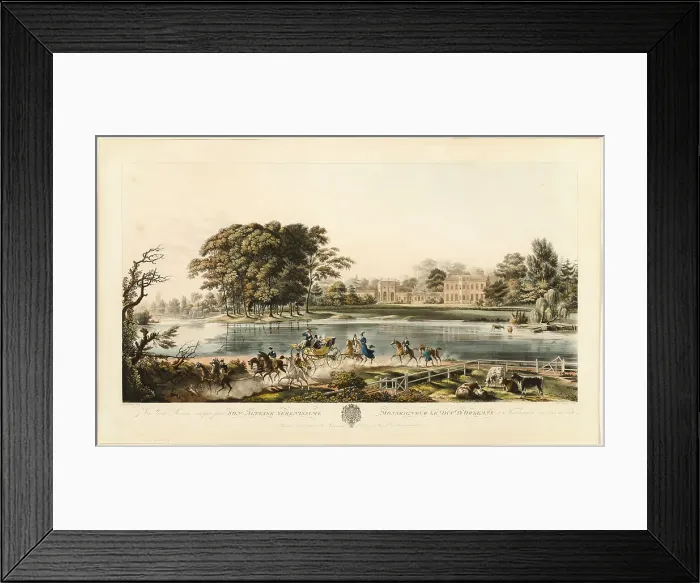 Framed Print : Maison du Duc d'Orléans à Twickenham, published August 1, 1816. Creator: Joseph Constantine Stadler Framed Print : Maison du Duc d'Orléans à Twickenham, published August 1, 1816. Creator: Joseph Constantine Stadler