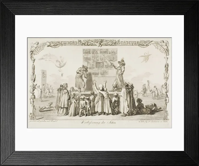 Framed Print : The Improvement of Morals, 1786. Creator: Daniel Nikolaus Chodowiecki Framed Print : The Improvement of Morals, 1786. Creator: Daniel Nikolaus Chodowiecki
