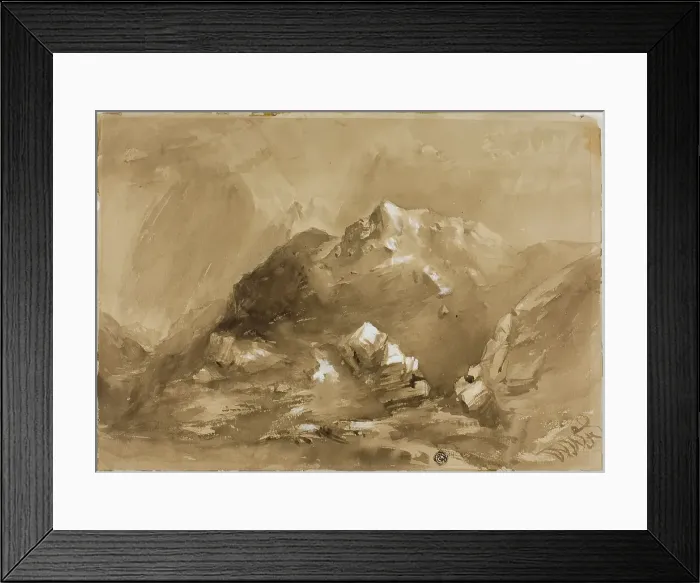 Framed Print : Misty Mountains, n.d. Creator: William West Framed Print : Misty Mountains, n.d. Creator: William West