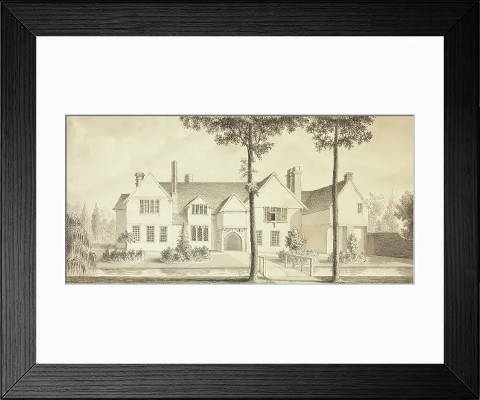 Framed Print : Tudor Cottage, n.d. Creator: Unknown Framed Print : Tudor Cottage, n.d. Creator: Unknown