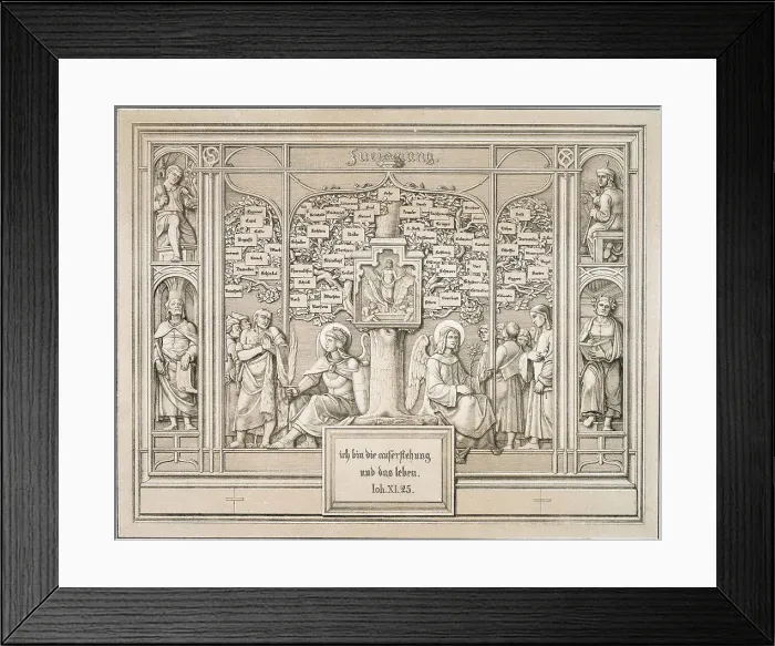 Framed Print : Dedication, 1823. Creator: Ferdinand Olivier Framed Print : Dedication, 1823. Creator: Ferdinand Olivier