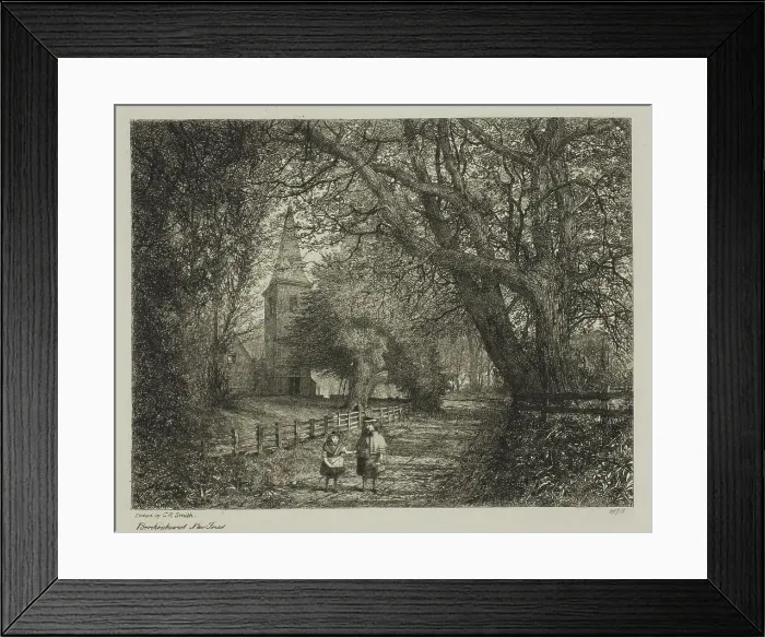 Framed Print : Brockenhurst, New Forest, 1878. Creator: GR Smith Framed Print : Brockenhurst, New Forest, 1878. Creator: GR Smith