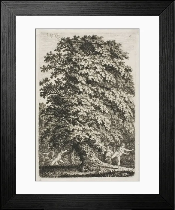 Framed Print : Woman Fleeing from a Man Holding a Lance in the Forest, 1796 / 1800. Creator: Carl Wilhelm Kolbe the elder Framed Print : Woman Fleeing from a Man Holding a Lance in the Forest, 1796 / 1800. Creator: Carl Wilhelm Kolbe the elder