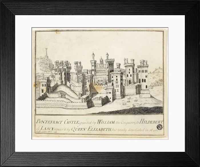 Framed Print : Pontefract Castle, 1774. Creator: J Marsden Framed Print : Pontefract Castle, 1774. Creator: J Marsden