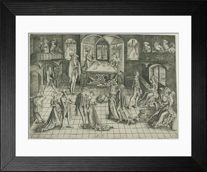 Framed Print : The Ball, 1500. Creator: Master MZ Framed Print : The Ball, 1500. Creator: Master MZ