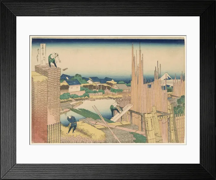 Framed Print : Tatekawa River Lumberyard at Honjo (Honjo Tatekawa), from the series Thirty-six... c. 1830 / 33. Creator: Hokusai. Tatekawa River Lumberyard at Honjo (Honjo Tatekawa), from the series Thirty-six... c. 1830 / 33. Creator: Hokusai Framed Print : Tatekawa River Lumberyard at Honjo (Honjo Tatekawa), from the series Thirty-six... c. 1830 / 33. Creator: Hokusai. Tatekawa River Lumberyard at Honjo (Honjo Tatekawa), from the series Thirty-six... c. 1830 / 33. Creator: Hokusai