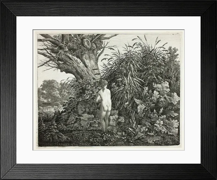 Framed Print : Nymph in a Marshy Woodland, 1800. Creator: Carl Wilhelm Kolbe the elder Framed Print : Nymph in a Marshy Woodland, 1800. Creator: Carl Wilhelm Kolbe the elder