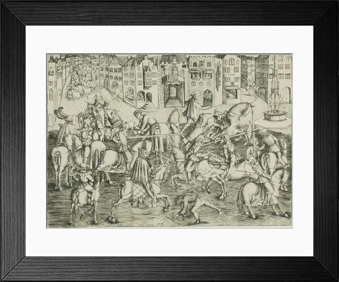 Framed Print : The Tournament, 1500. Creator: Master MZ Framed Print : The Tournament, 1500. Creator: Master MZ